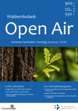 Linkziel: Link zum Beitrag mit dem Thema Walderntedank Open Air; Bildinhalt: 